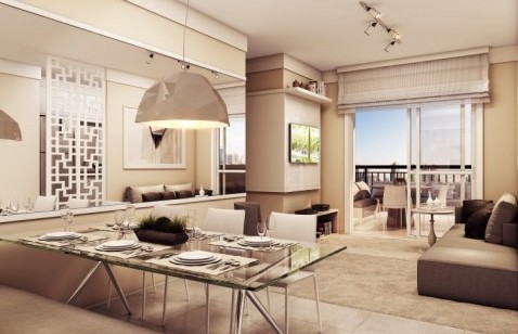 Living - Apartamento à venda em São Paulo, Cambuci, com 2 quartos, 34,14m²