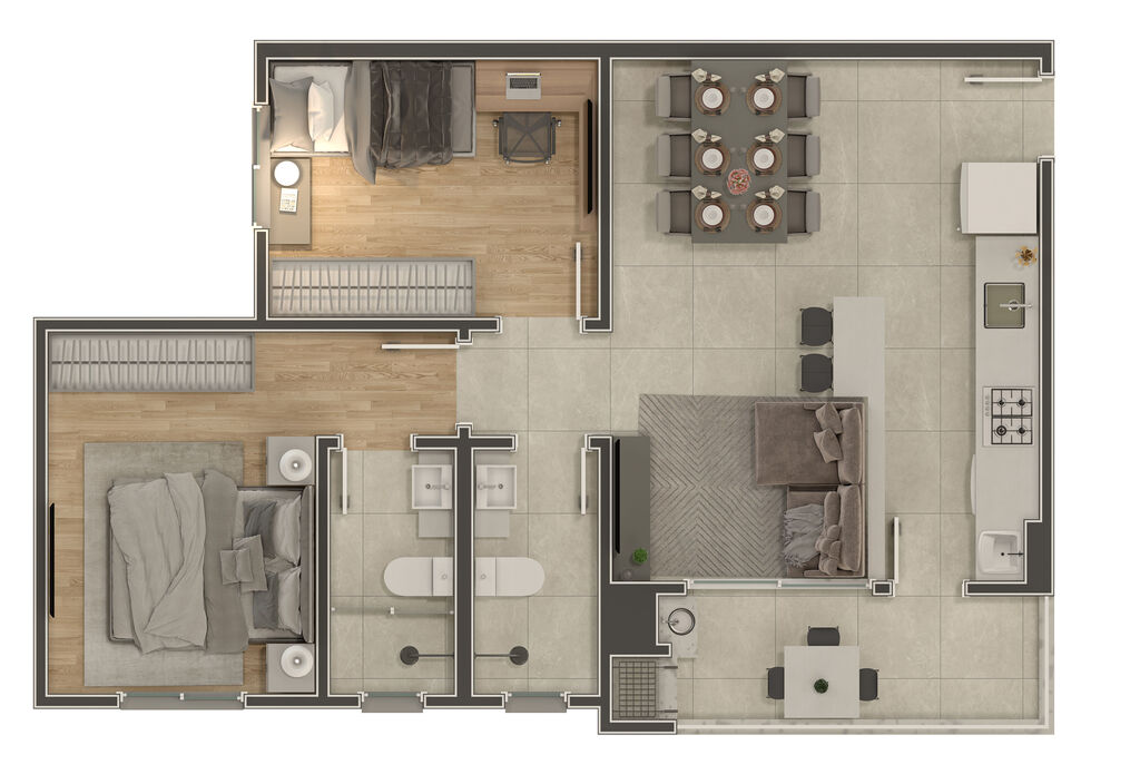 Apartamento à venda com 2 quartos, 59m² - Foto 8