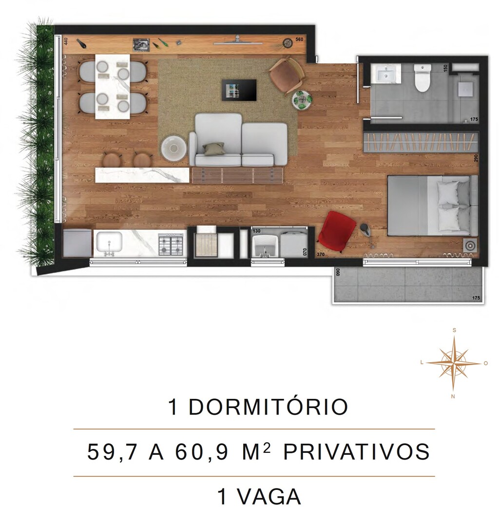 Apartamento, 1 quarto, 98 m² - Foto 11