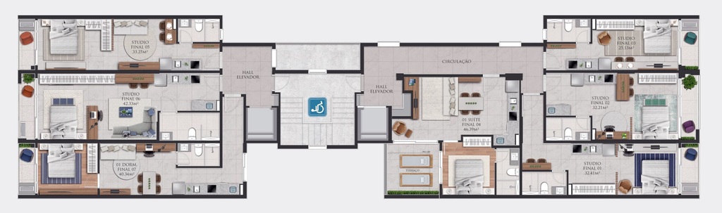 Apartamento, 1 quarto, 46 m² - Foto 19