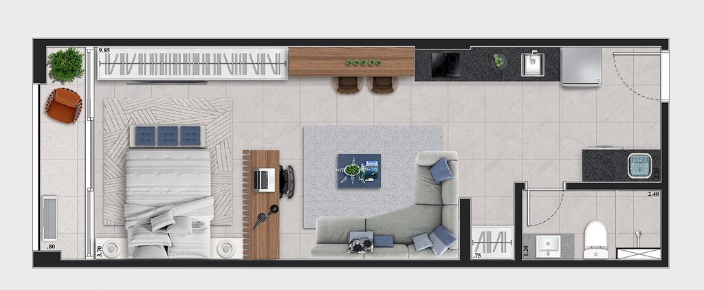 Apartamento, 1 quarto, 46 m² - Foto 26