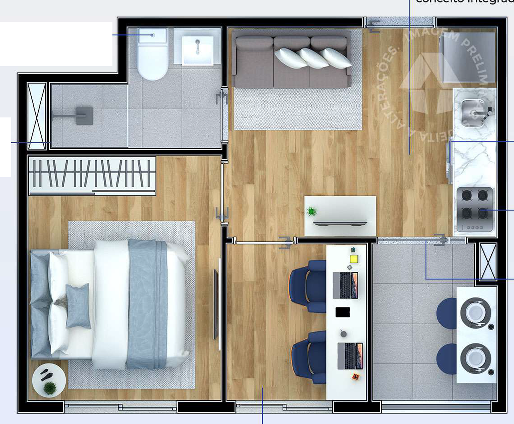 Apartamento, 1 quarto, 17 m² - Foto 12