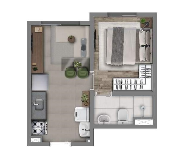 Apartamento à venda com 2 quartos, 31m² - Foto 16