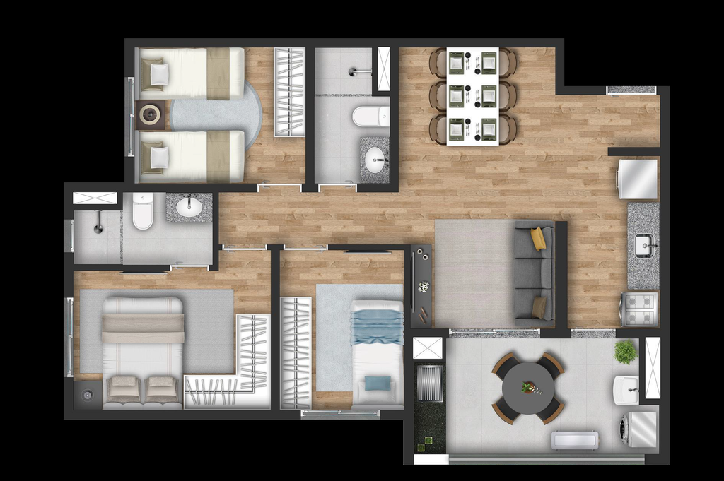 Apartamento, 3 quartos, 65 m² - Foto 11