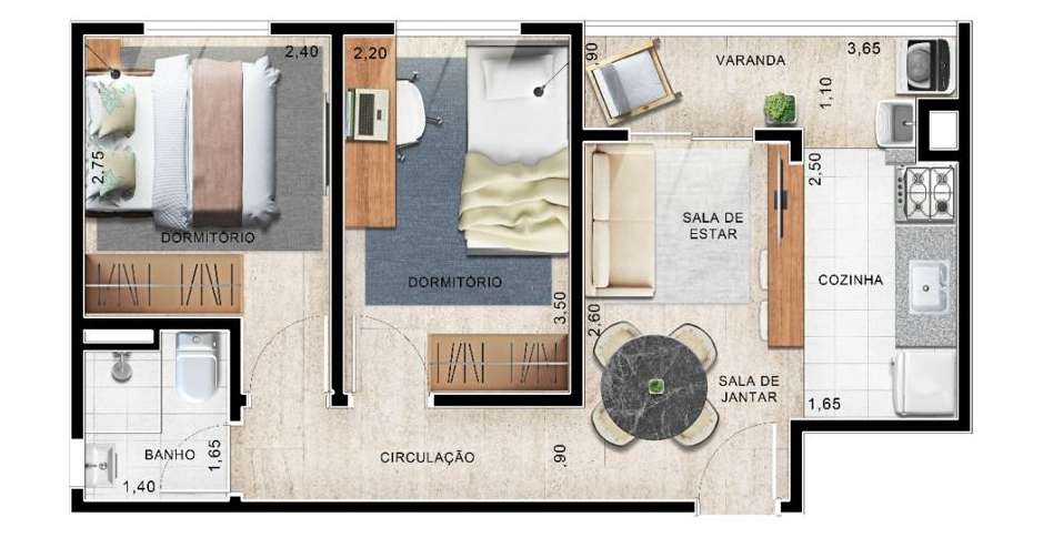 Apartamento, 1 quarto, 40 m² - Foto 10