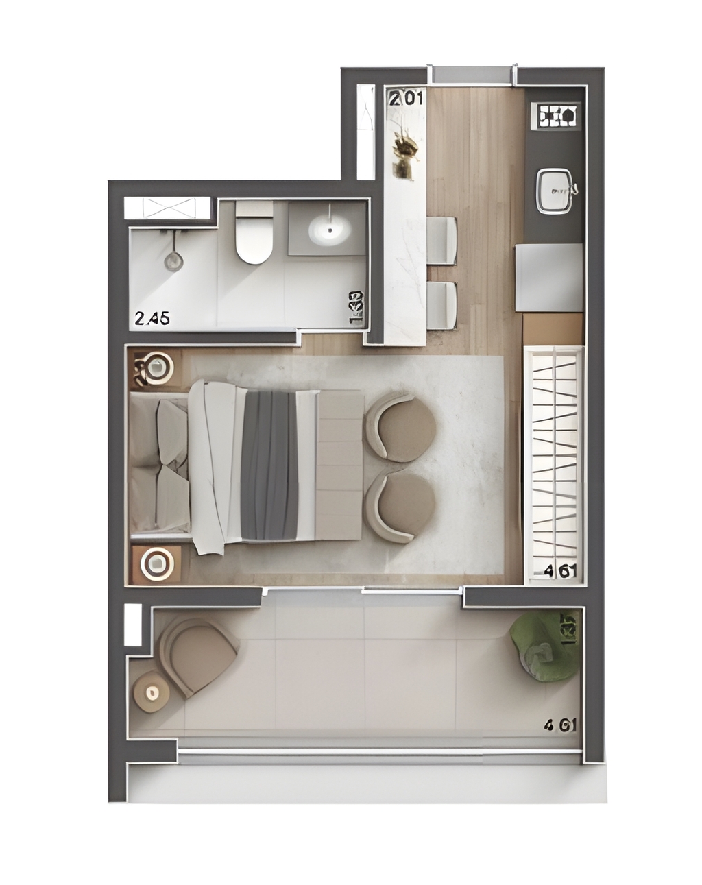 Apartamento, 1 quarto, 26 m² - Foto 15