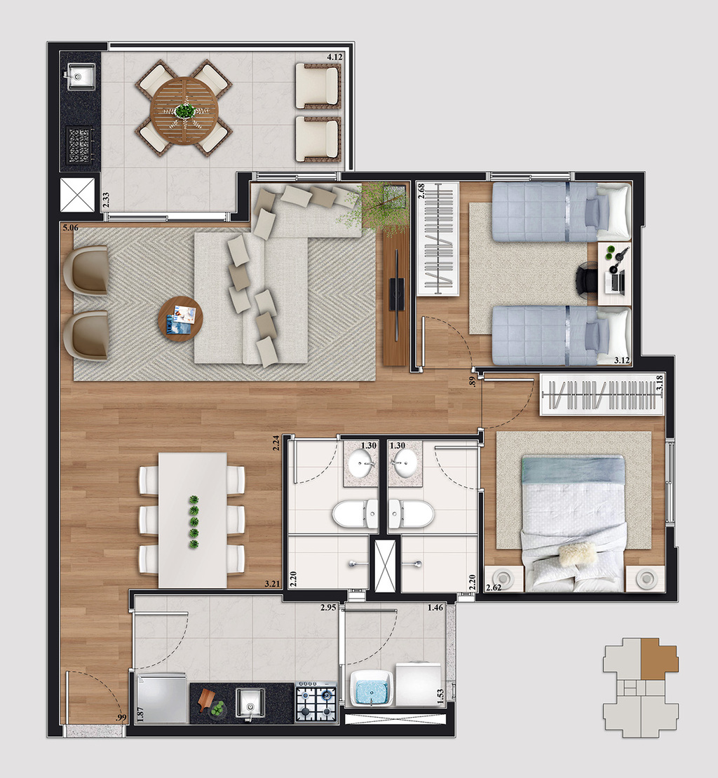 Apartamento, 3 quartos, 76 m² - Foto 28