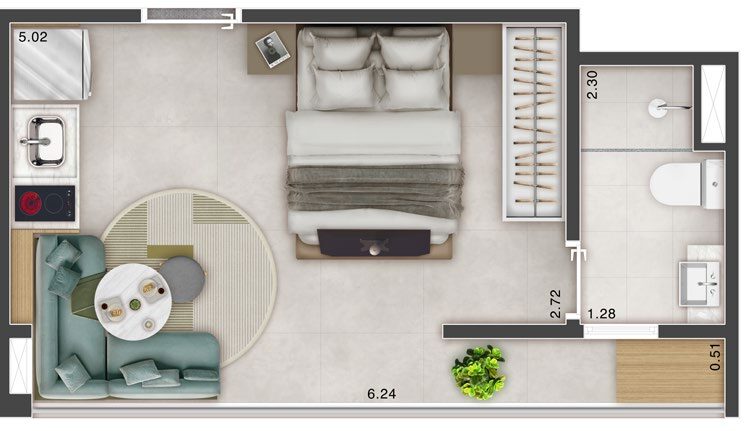 Apartamento, 1 quarto, 24 m² - Foto 15