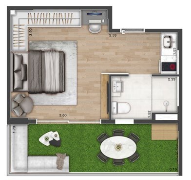 Apartamento, 1 quarto, 24 m² - Foto 18