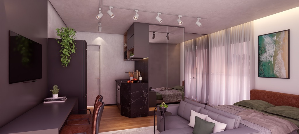 Studio à venda em São Paulo, Moema, com 1 quarto, 27,19m² - Meu Apartamento