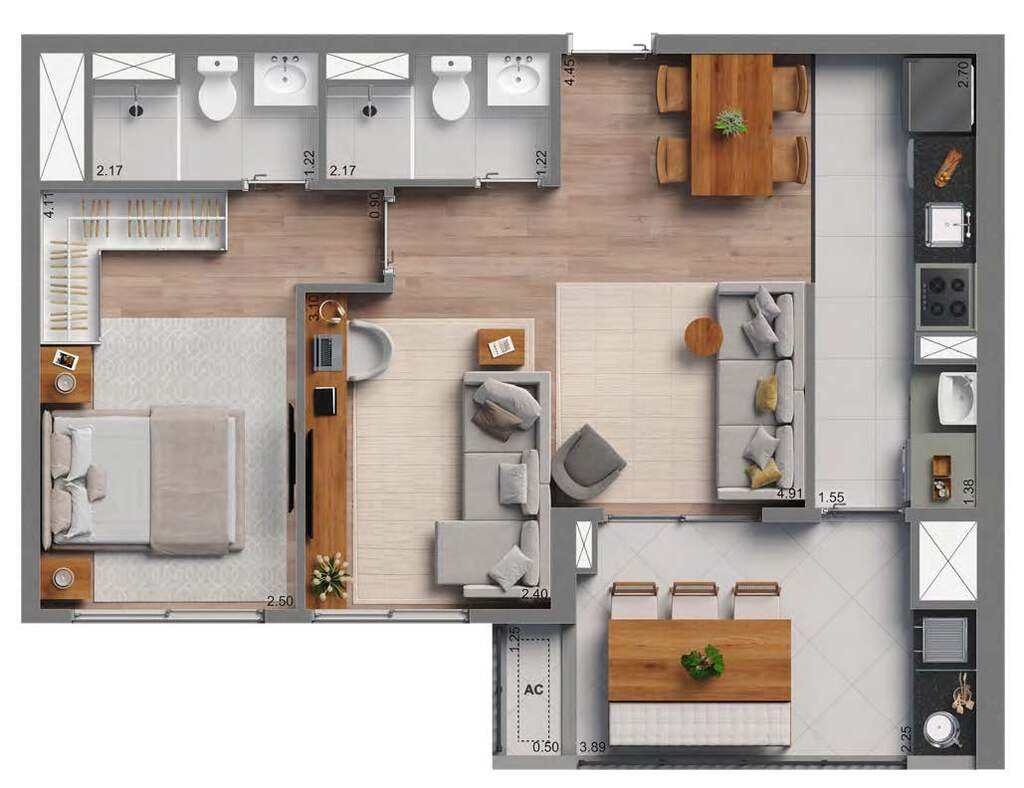 Apartamento, 2 quartos, 60 m² - Foto 43