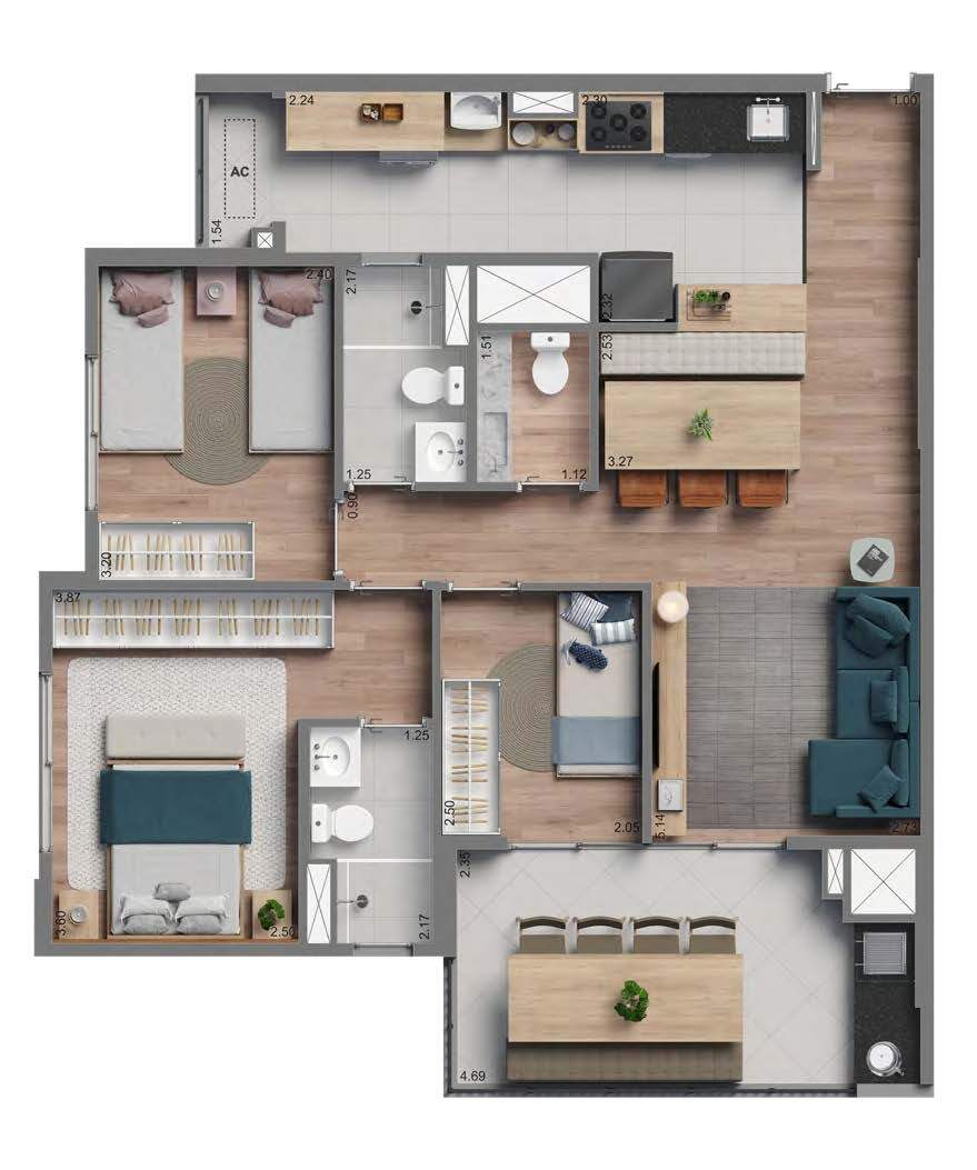 Apartamento, 2 quartos, 60 m² - Foto 44