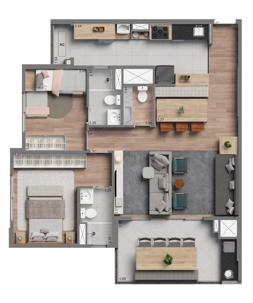 Apartamento, 2 quartos, 60 m² - Foto 45