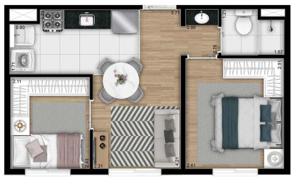Apartamento à venda com 2 quartos, 32m² - Foto 14