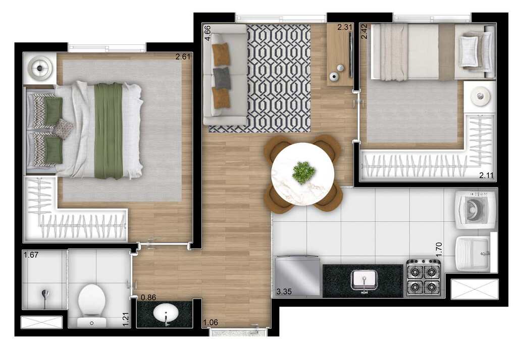 Apartamento à venda com 2 quartos, 32m² - Foto 15