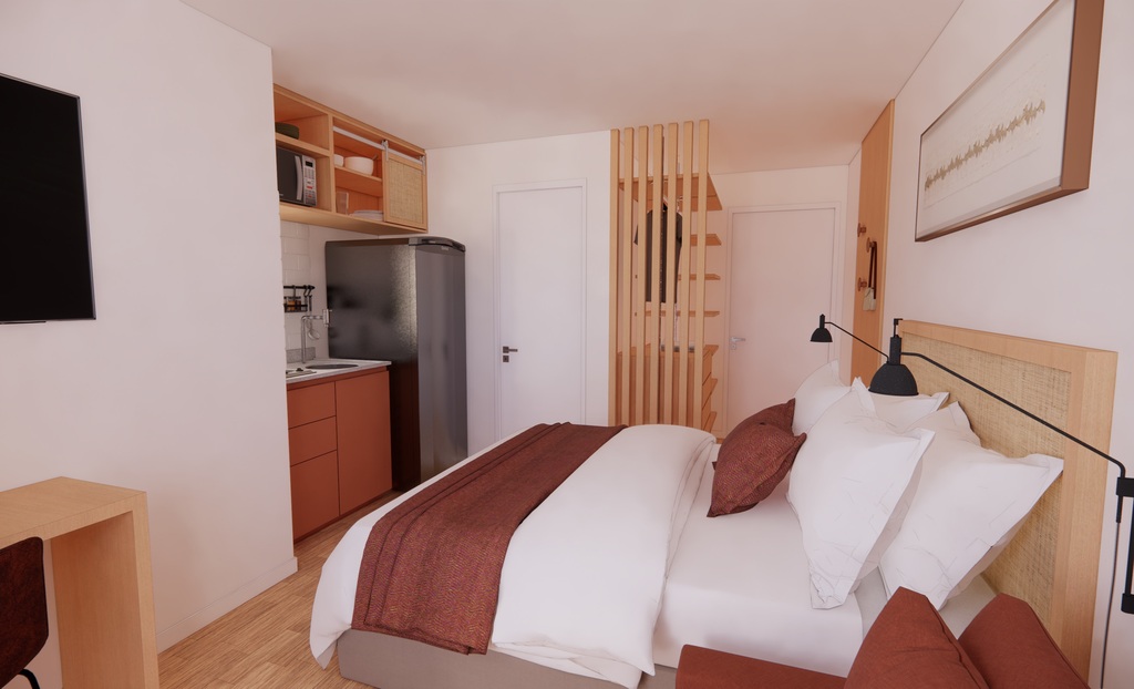 Apartamento Garden à venda em São Paulo, Brooklin Paulista, com 1 quarto, 44,87m² - Renaldo Moura