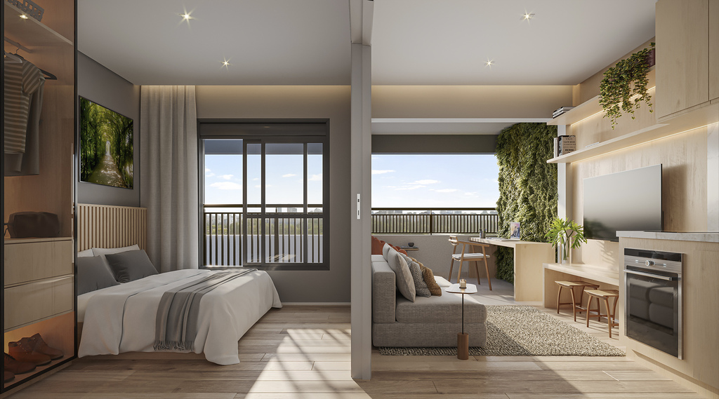 Apartamento à venda em São Paulo, Pinheiros, com 1 quarto, 33,59m² - Renaldo Moura