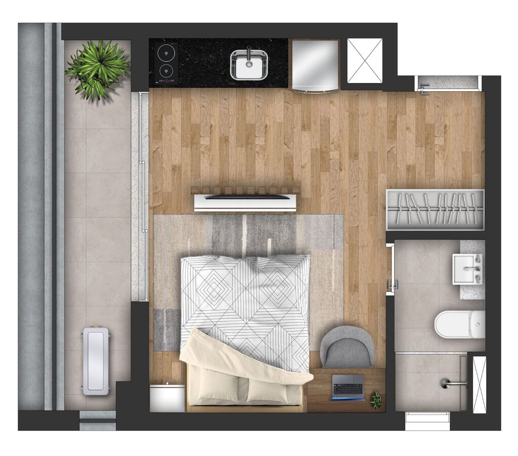 Apartamento, 1 quarto, 42 m² - Foto 16