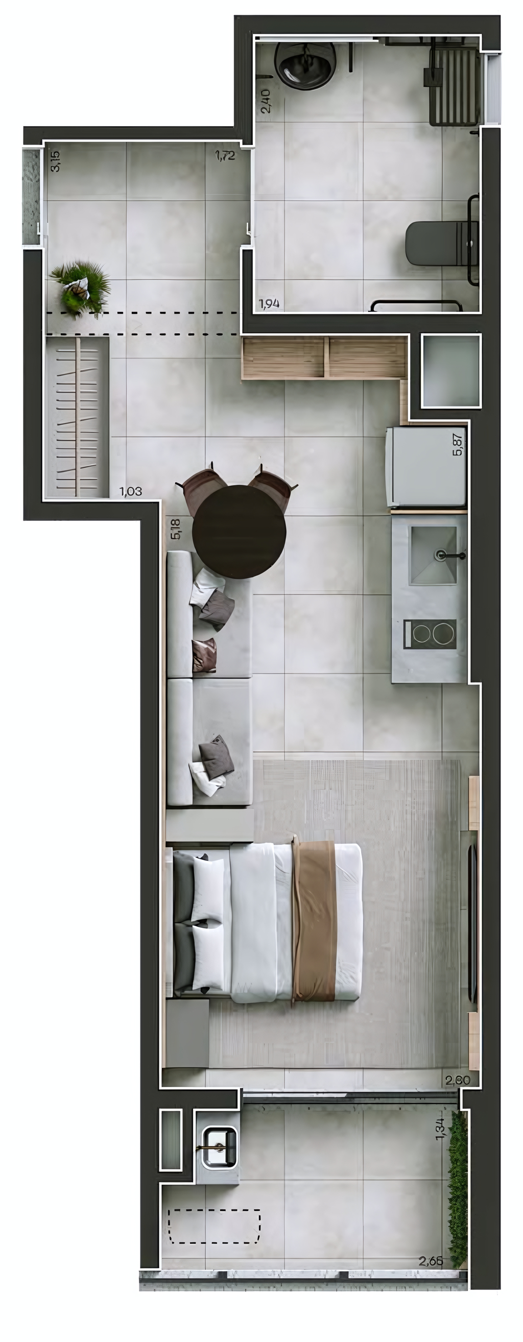 Apartamento, 1 quarto, 36 m² - Foto 11