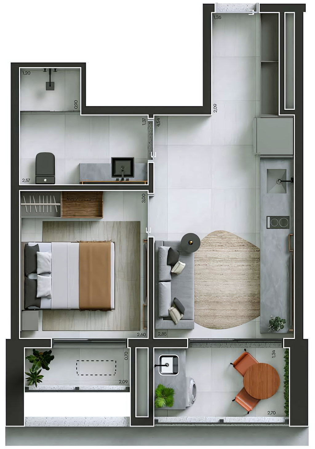 Apartamento, 1 quarto, 36 m² - Foto 13