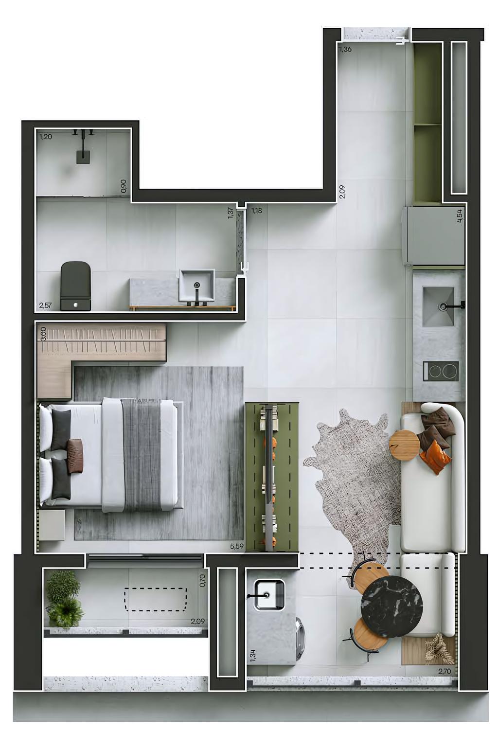 Apartamento, 1 quarto, 36 m² - Foto 14