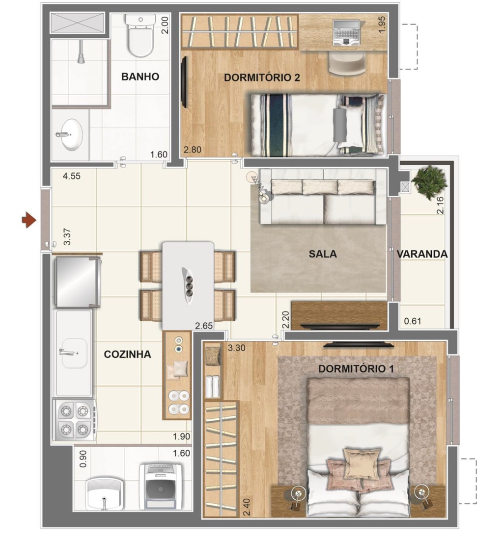 Apartamento, 3 quartos, 63 m² - Foto 27
