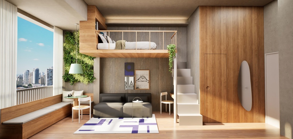 Loft à venda em São Paulo, Moema, com 1 quarto, 23,95m² - Meu Apartamento