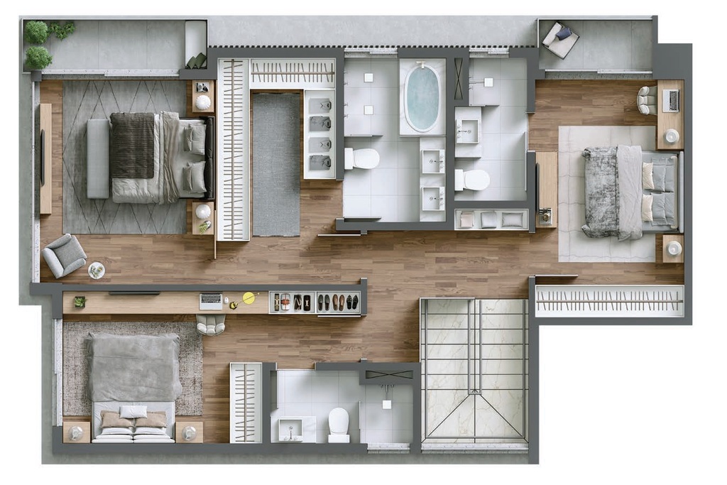 Apartamento, 3 quartos, 134 m² - Foto 57