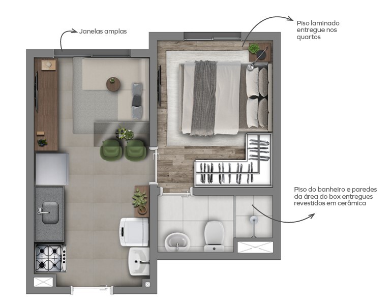 Apartamento, 1 quarto, 24 m² - Foto 17