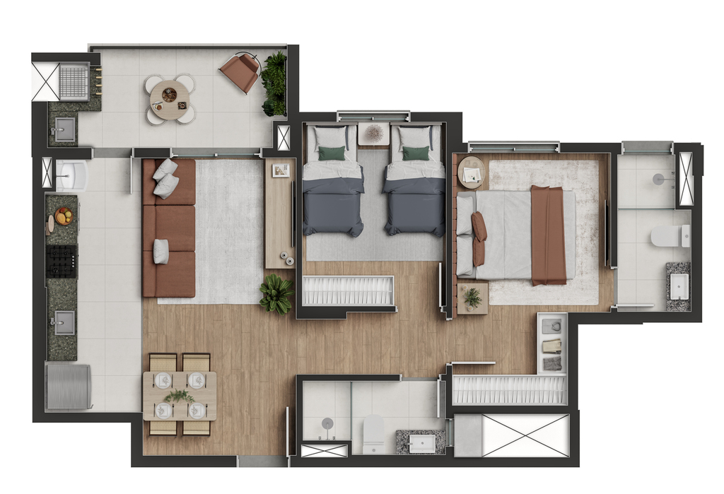 Apartamento à venda com 3 quartos, 66m² - Foto 28