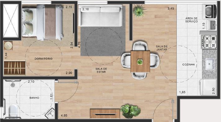 Apartamento, 1 quarto, 42 m² - Foto 15