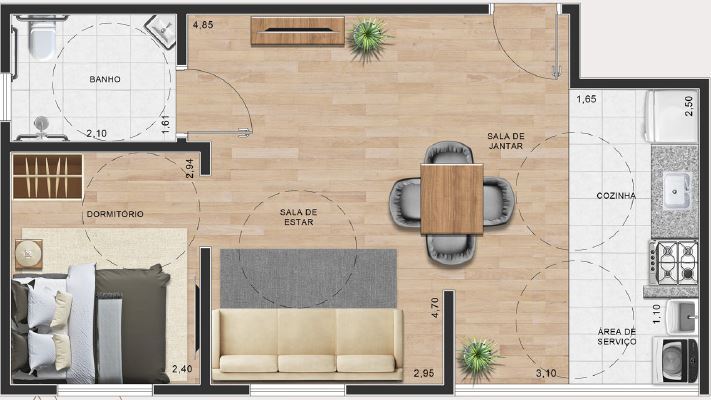 Apartamento, 1 quarto, 42 m² - Foto 16