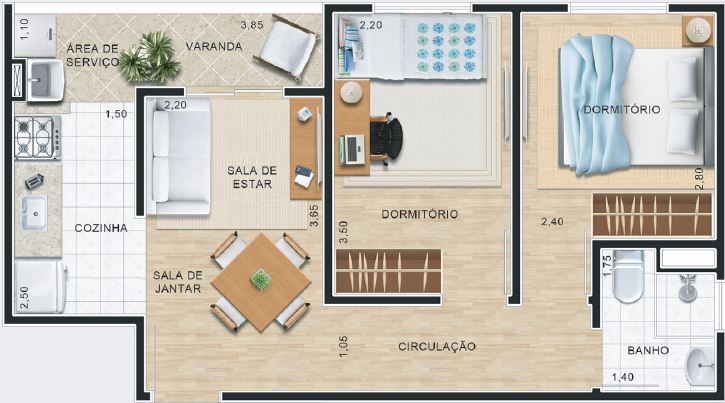 Apartamento, 1 quarto, 42 m² - Foto 17