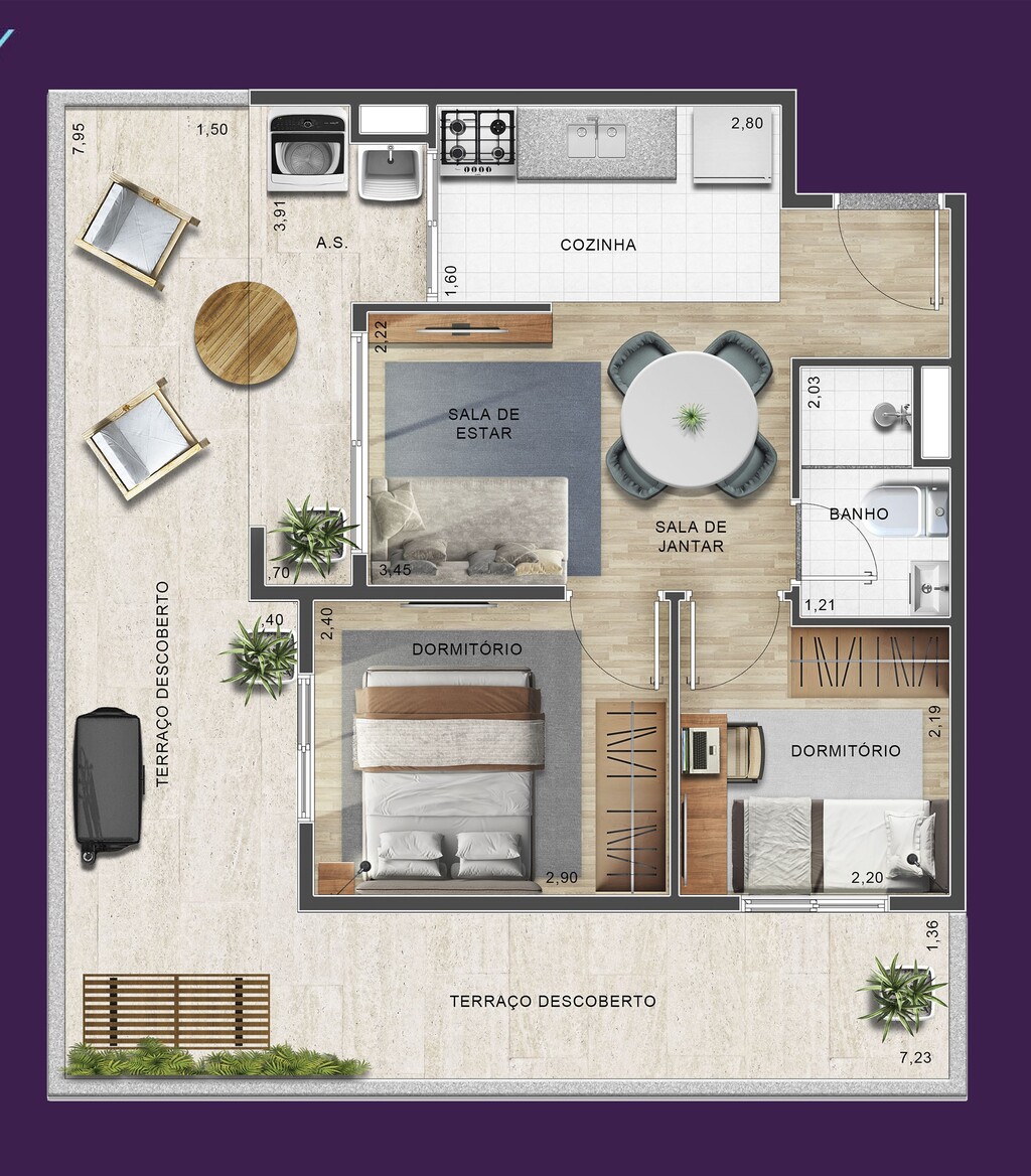 Apartamento, 2 quartos, 36 m² - Foto 7