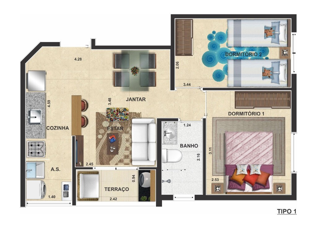 Apartamento, 2 quartos, 42 m² - Foto 16