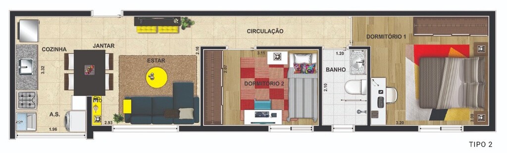 Apartamento, 2 quartos, 42 m² - Foto 17
