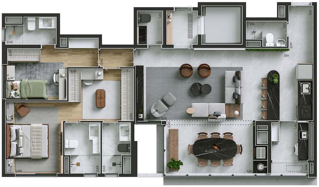 Apartamento, 3 quartos, 143 m² - Foto 22