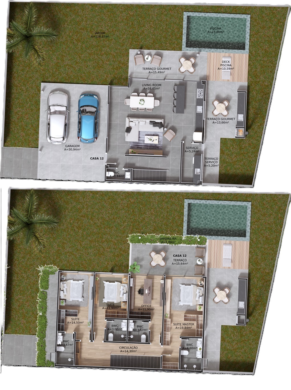 Planta 03 - 4 dorm 286,92m²