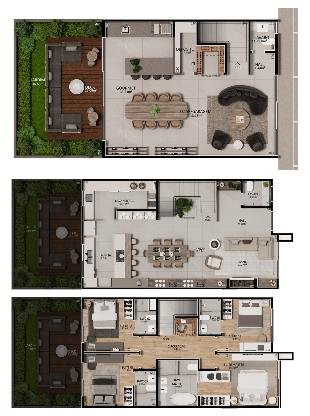Planta - Planta 02 - 4 dorm 295m²