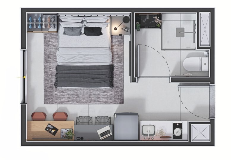 Apartamento, 1 quarto, 25 m² - Foto 27