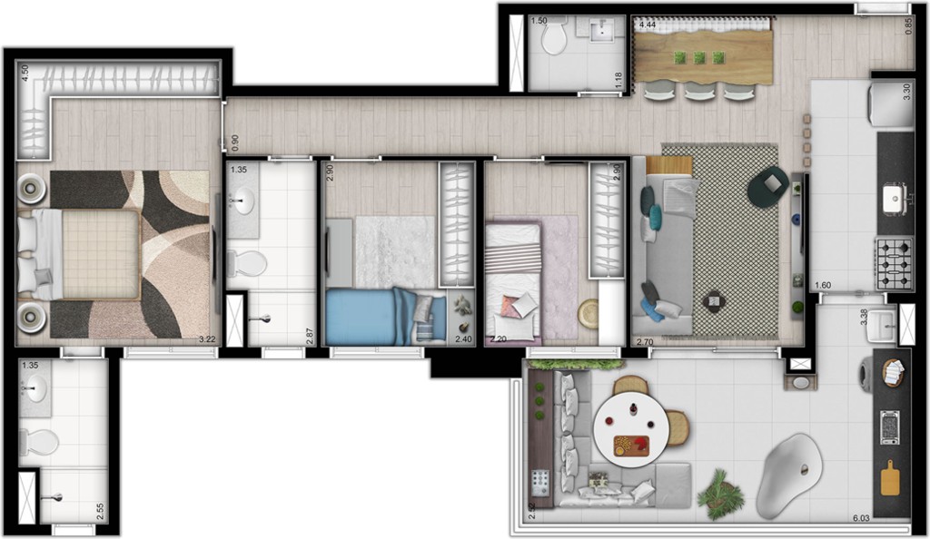 Apartamento, 3 quartos, 130 m² - Foto 24