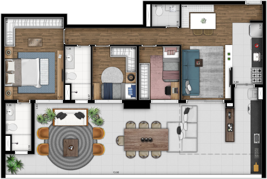 Apartamento, 3 quartos, 130 m² - Foto 28