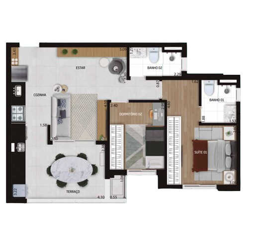 Apartamento, 2 quartos, 63 m² - Foto 16