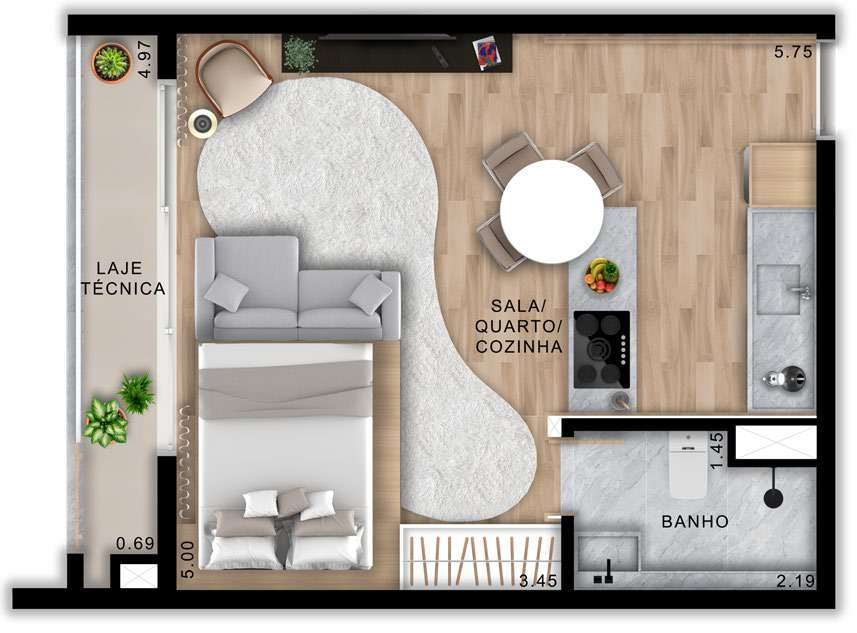 Apartamento, 1 quarto, 42 m² - Foto 14