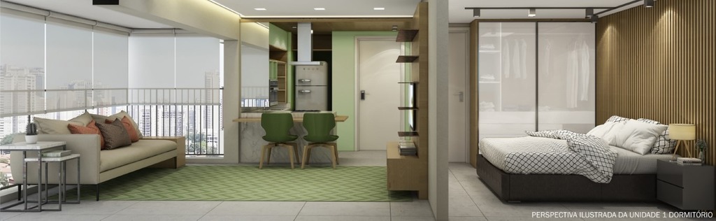 Apartamento Garden à venda em São Paulo, Tatuapé, com 1 quarto, 63,17m² - Renaldo Moura