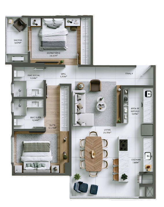 Apartamento, 2 quartos, 82 m² - Foto 13