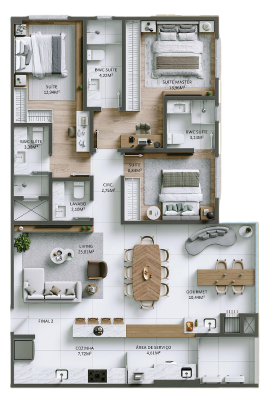 Apartamento, 2 quartos, 82 m² - Foto 15