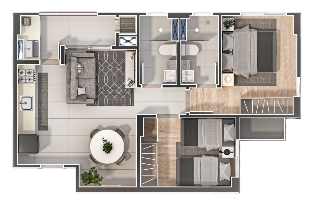 Apartamento, 2 quartos, 58 m² - Foto 13