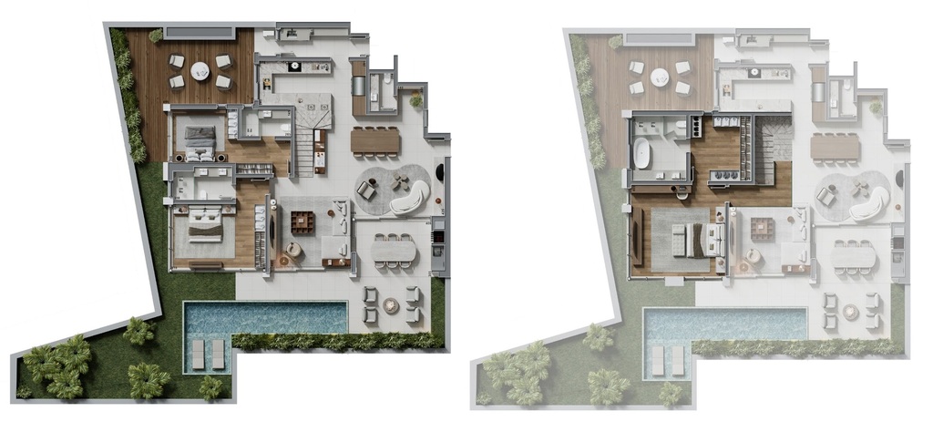 Planta - Planta 04 - 3 dorm 354m² - garden
