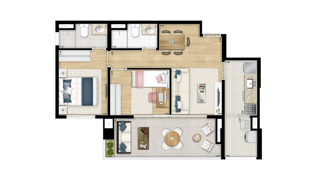 Apartamento, 3 quartos, 107 m² - Foto 26